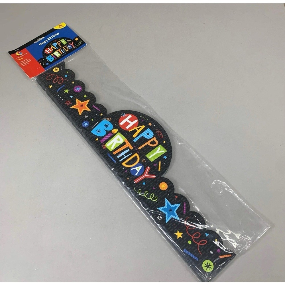 CREATIVE TEACHING PRESS (30 PACKS) Happy Birthday Crowns Party Supplies 24" NEW